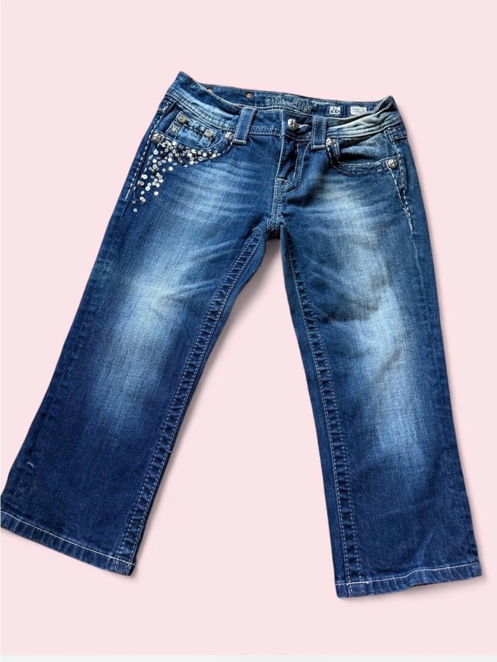 Miss Me capri jeans with embellishments